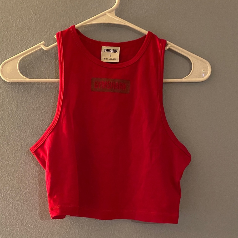 Gymshark Bold Red Tank Top/Crop Top